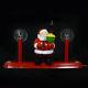 1950s Royalite Santa Claus Withbubbling Light & Candles Christmas Decoration Rare