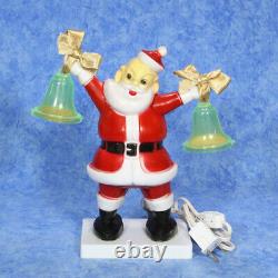 1950s SANTA WITH BELLS Christmas Decoration Light by MILLER Nice