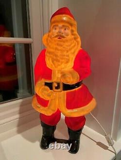 1950s Union Products 17 Lighted Hard Plastic SANTA Claus FREE SHIP