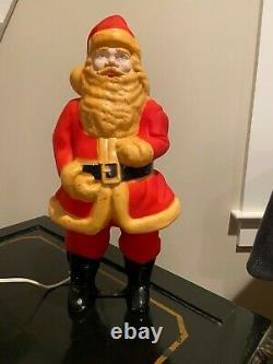 1950s Union Products 17 Lighted Hard Plastic SANTA Claus FREE SHIP