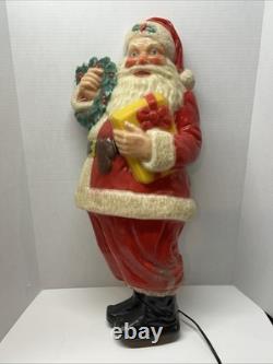 1952 Noma Flat Back Santa Claus 30 Hanging Blow Mold