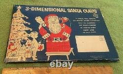 1954 3-Dimensional Santa Claus Paper Figure McLoughlin Brothers 36 Primitive