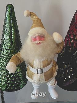 1960s HOWARD GALE GOLD LAME 14 STANDING SANTA CLAUS, NOSTALGIC DOLL/FIGURE