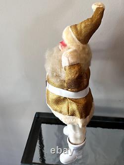 1960s HOWARD GALE GOLD LAME 14 STANDING SANTA CLAUS, NOSTALGIC DOLL/FIGURE
