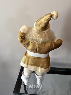 1960s HOWARD GALE GOLD LAME 14 STANDING SANTA CLAUS, NOSTALGIC DOLL/FIGURE