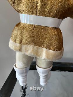 1960s HOWARD GALE GOLD LAME 14 STANDING SANTA CLAUS, NOSTALGIC DOLL/FIGURE