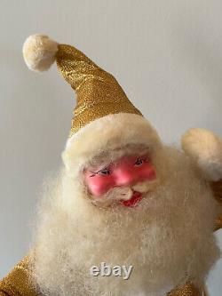 1960s HOWARD GALE GOLD LAME 14 STANDING SANTA CLAUS, NOSTALGIC DOLL/FIGURE