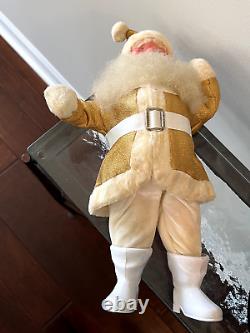 1960s HOWARD GALE GOLD LAME 14 STANDING SANTA CLAUS, NOSTALGIC DOLL/FIGURE
