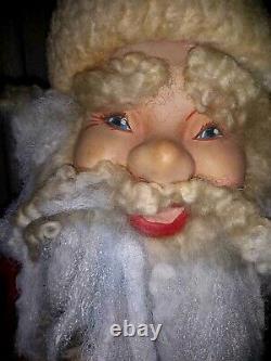 1960s RARE 30 Tall HAROLD GALE XMAS Mechanical Santa Claus Store Display-Works