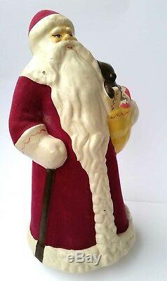 1960s USSR Russian LARGE Size DED MOROZ Santa Claus PRESSED SAWDUST RARE Type