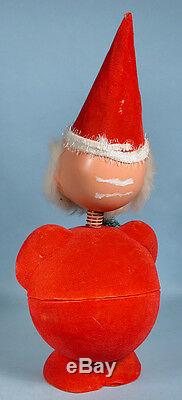 1965 Santa Claus Bobble Head Candy Container with Original Box West Germany