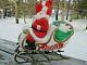 1970 Empire Santa Claus In Sleigh Blow Mold 37x39 Christmas Decor