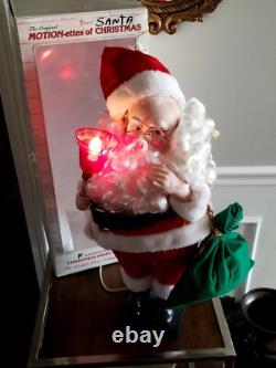 1988 Telco Motionettes Of Christmas Animated Santa Claus 24 Figure In Box