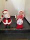 1989 Merrymakers Animated Christmas Figure? With Lighted Candle Santa & Mrs Claus