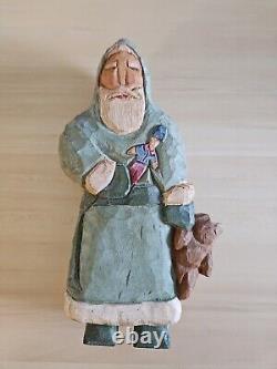 1990 Lancy Smith Folk Art Santa Vander Holland Claus GATC Vtg Old World Carved