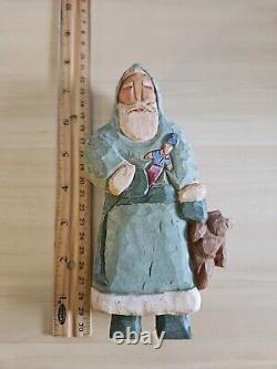 1990 Lancy Smith Folk Art Santa Vander Holland Claus GATC Vtg Old World Carved