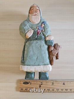 1990 Lancy Smith Folk Art Santa Vander Holland Claus GATC Vtg Old World Carved