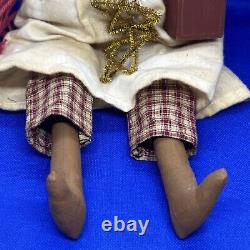 1990 RARE Folk Art Primitive PIG PEN HILL Angel IDA Winter Doll Handmade 20