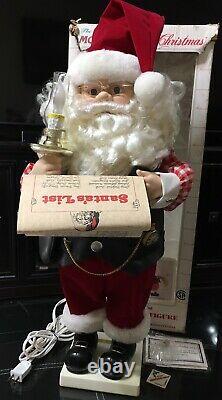 1990 TELCO MOTIONettes Santa Claus Christmas Display Figure Animated Illuminated