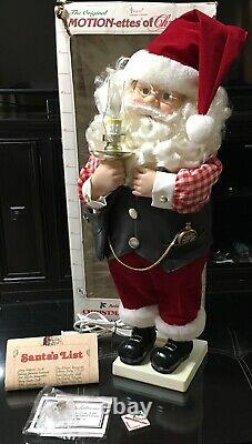 1990 TELCO MOTIONettes Santa Claus Christmas Display Figure Animated Illuminated