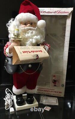 1990 TELCO MOTIONettes Santa Claus Christmas Display Figure Animated Illuminated