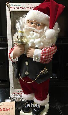 1990 TELCO MOTIONettes Santa Claus Christmas Display Figure Animated Illuminated