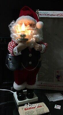 1990 TELCO MOTIONettes Santa Claus Christmas Display Figure Animated Illuminated