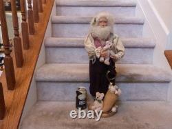 1991 Linda Randall Santa Claus Toy Maker JOINTED TEDDY BEARS Doll Figure 21