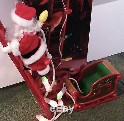 1994 Mr Christmas Animated Stepping Santa Claus Climbing Ladder Decoration China
