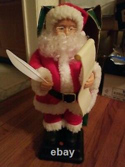 1995 Vintage Gemmy North Pole Productions Animated Christmas Santa Claus Figure