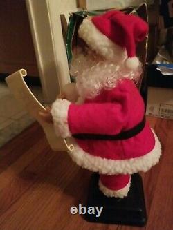 1995 Vintage Gemmy North Pole Productions Animated Christmas Santa Claus Figure