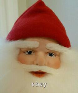 1996 Vtg. Mary Engelbreit 21 BELIEVE Santa Doll Porcelain Figure +Stand HTF