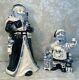 2 Delft Style Santa Figures Marked Limited Edition Spxo Usa & R M Stank