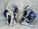 2 Delft Style Santa Figures Marked Limited Edition Spxo Usa & R M Stank