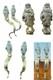 2 Santa Claus Father Christmas 1 Pair Solid Brass 3.5 Figurine Stocking Hangers