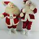 2 Vintage Harold Gale Santa Claus Christmas Doll Figure Red Velvet Lot Of 2 A15
