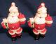 2 Vintage Santa Claus Candy Containers Wax Figures By W+f Co. Buffalo Ny 7 High