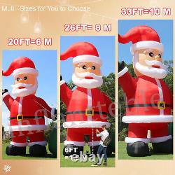 20 26 33FT Giant LED Light Christmas Inflatable Santa Claus Outdoor Decoration