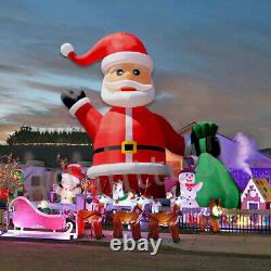 20 26 33FT Giant LED Light Christmas Inflatable Santa Claus Outdoor Decoration