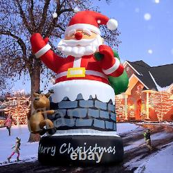 20-40FT Giant Christmas Inflatable Santa Claus Xmas Outdoor Decor BlowUp Outside