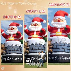 20-40FT Giant Christmas Inflatable Santa Claus Xmas Outdoor Decor BlowUp Outside