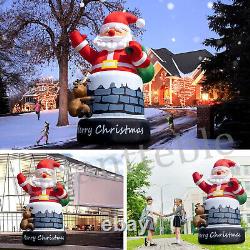 20-40FT Giant Christmas Inflatable Santa Claus Xmas Outdoor Decor BlowUp Outside