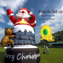 20-40FT Giant Christmas Inflatable Santa Claus Xmas Outdoor Decor BlowUp Outside