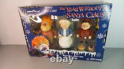 2002 The Year Without A Santa Claus Figure Set Heat Miser Mrs. Claus Jingle