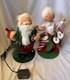 2003 Annalee 12 Santa & Mrs. Claus Figures Set Santa Wreath Lights Up