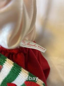 2003 Annalee 12 Santa & Mrs. Claus Figures Set Santa Wreath Lights Up