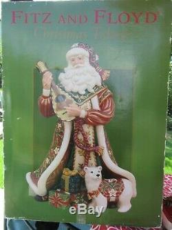 2004 Fitz And Floyd Christmas Tidings Centerpiece Santa Claus Figure Retired