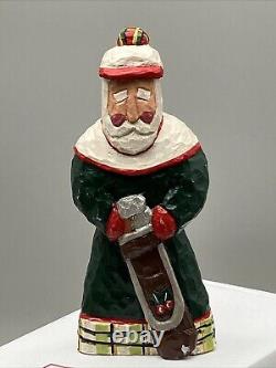 2005 Campbell Claus (Scotland) Lancy Smith Carved Old World Santa Figure GATB