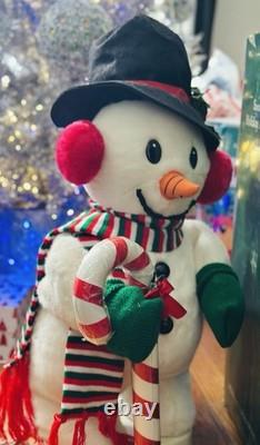 22' Vntg Santa's Best Christmas Jolly The Snowman Telco Animation Original Box