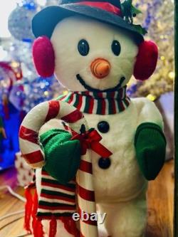 22' Vntg Santa's Best Christmas Jolly The Snowman Telco Animation Original Box